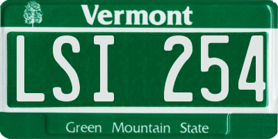 VT license plate LSI254
