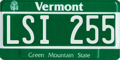 VT license plate LSI255