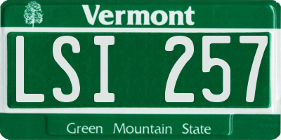 VT license plate LSI257
