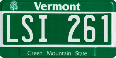 VT license plate LSI261