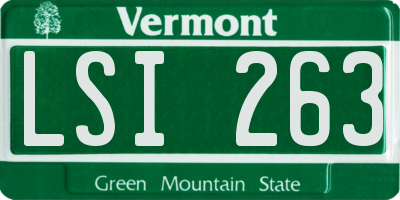 VT license plate LSI263