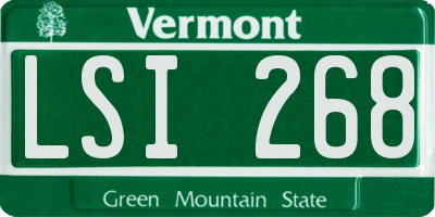 VT license plate LSI268