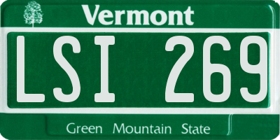 VT license plate LSI269
