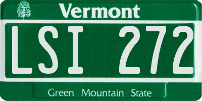 VT license plate LSI272