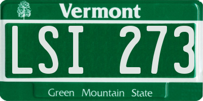 VT license plate LSI273