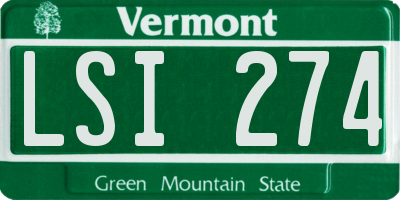 VT license plate LSI274