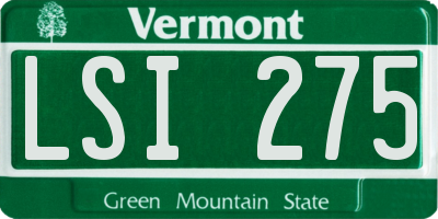 VT license plate LSI275