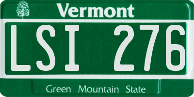 VT license plate LSI276