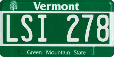 VT license plate LSI278