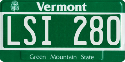 VT license plate LSI280