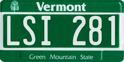VT license plate LSI281