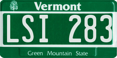 VT license plate LSI283