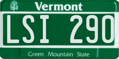 VT license plate LSI290