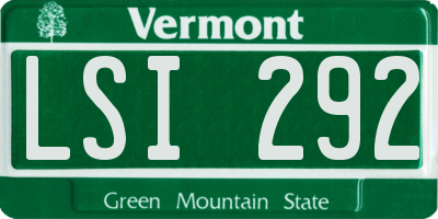 VT license plate LSI292