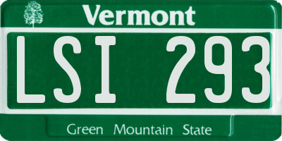VT license plate LSI293