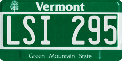 VT license plate LSI295