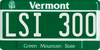 VT license plate LSI300