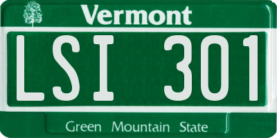 VT license plate LSI301