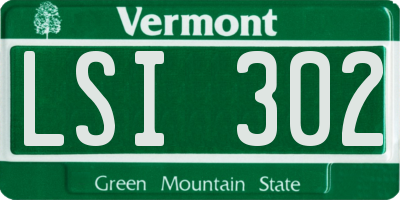 VT license plate LSI302