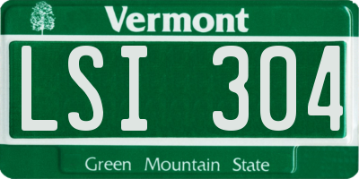 VT license plate LSI304
