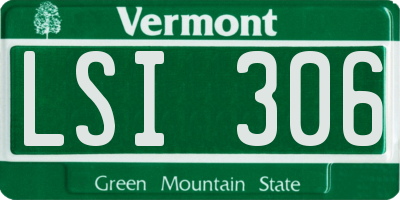 VT license plate LSI306
