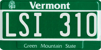 VT license plate LSI310