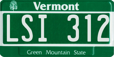 VT license plate LSI312