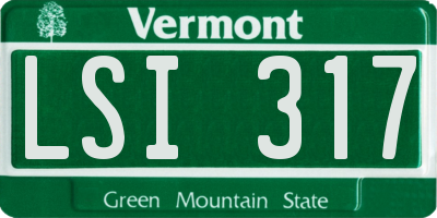 VT license plate LSI317