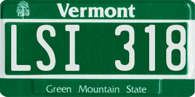 VT license plate LSI318