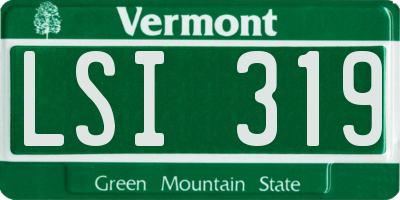 VT license plate LSI319