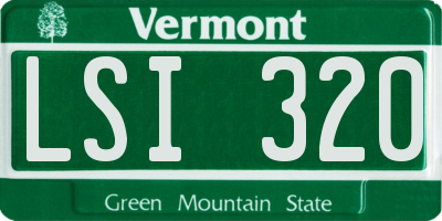 VT license plate LSI320