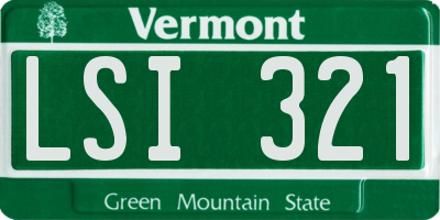VT license plate LSI321
