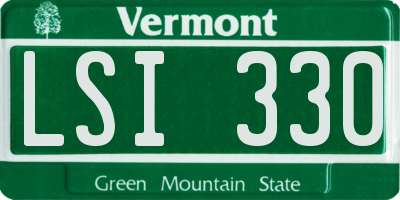 VT license plate LSI330