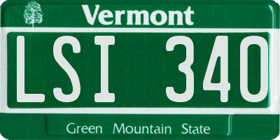 VT license plate LSI340