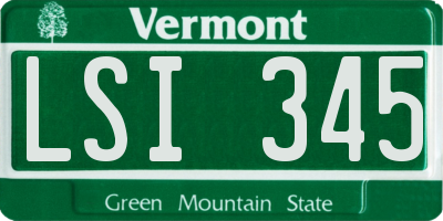VT license plate LSI345