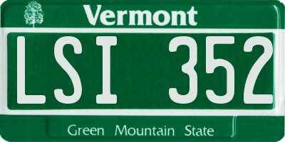 VT license plate LSI352