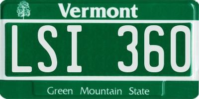 VT license plate LSI360