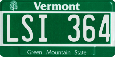 VT license plate LSI364