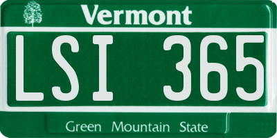 VT license plate LSI365