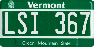 VT license plate LSI367