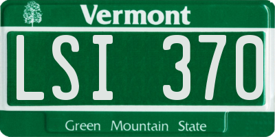VT license plate LSI370