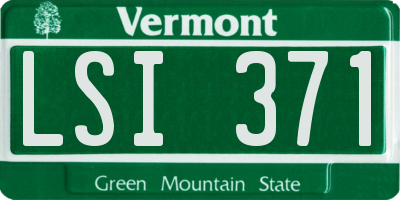 VT license plate LSI371
