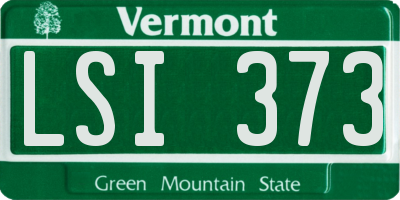 VT license plate LSI373