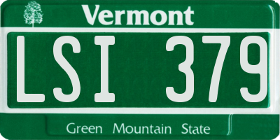 VT license plate LSI379