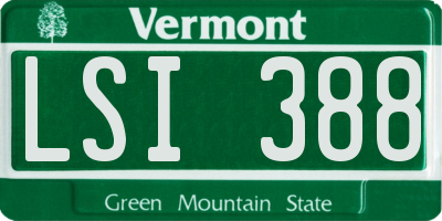 VT license plate LSI388