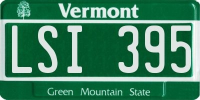 VT license plate LSI395