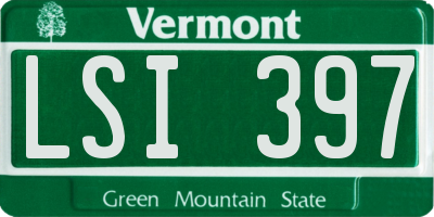 VT license plate LSI397