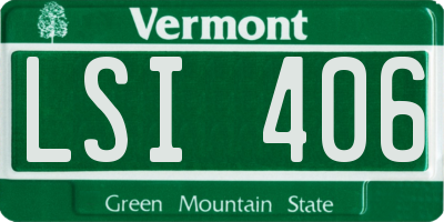 VT license plate LSI406