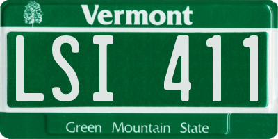 VT license plate LSI411