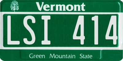VT license plate LSI414